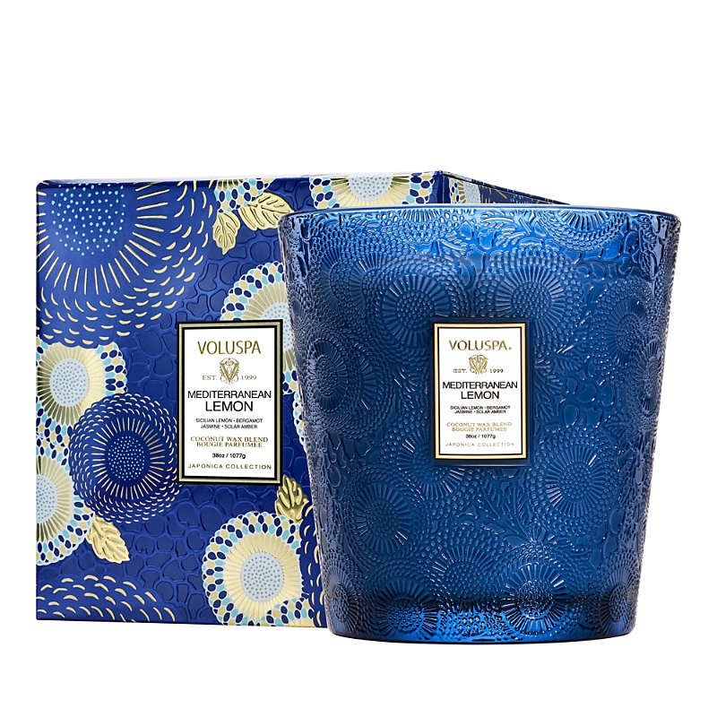 Voluspa Mediterranean Lemon Three-wick Hearth Candle