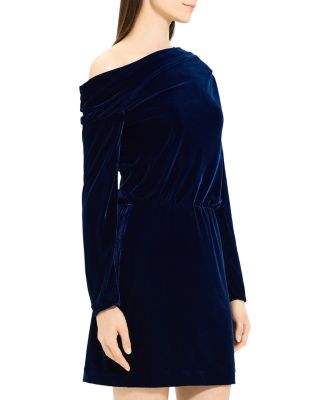 Asymmetric Neck Off Shoulder Dress