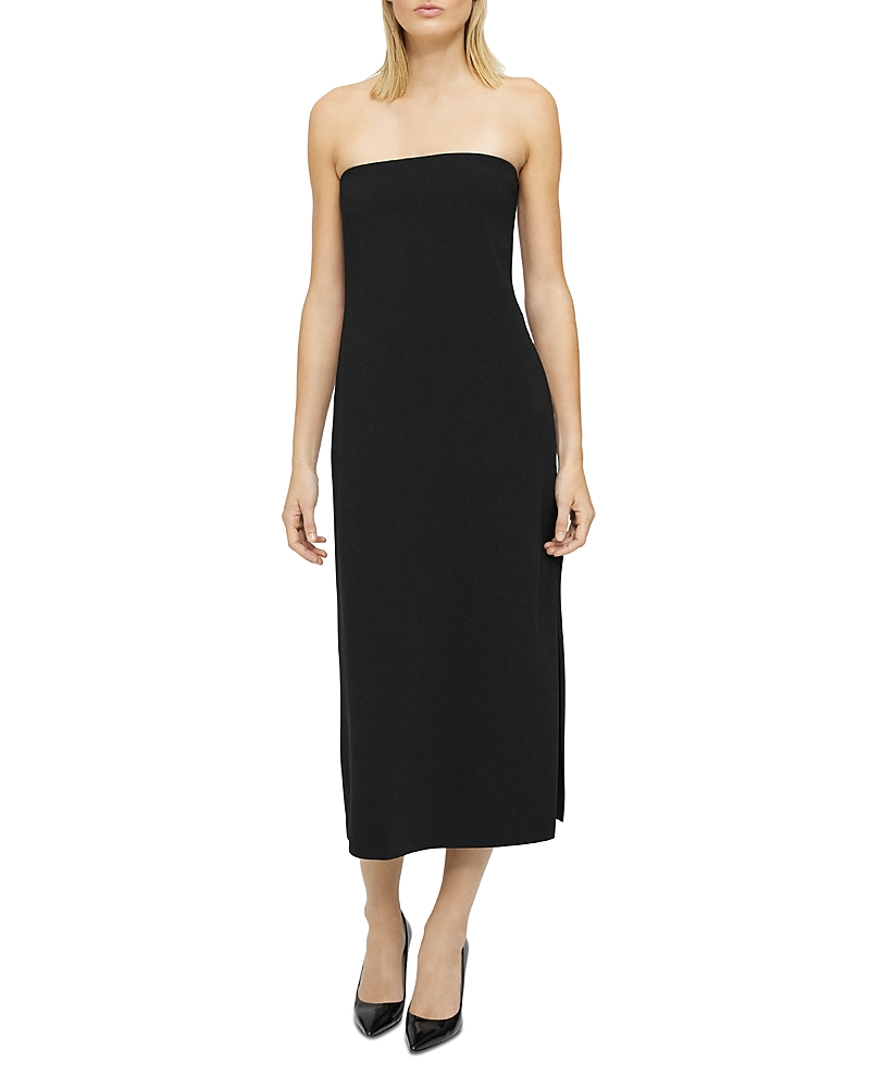 Theory Strapless Maxi Dress In Black