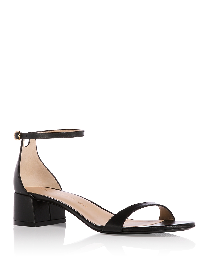 Stuart Weitzman Women's Nudist 35 Block Heel Sandals