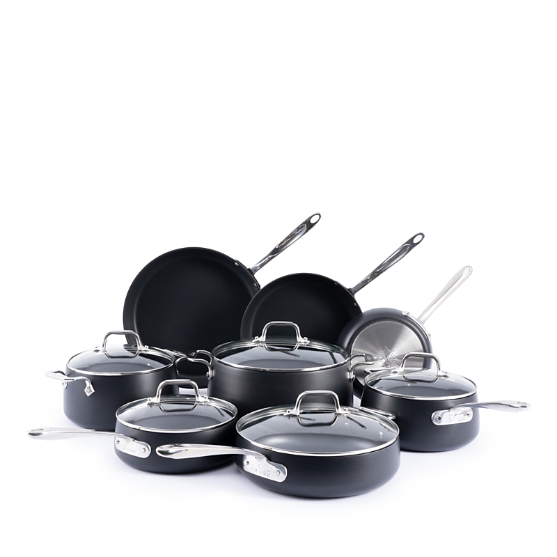 All-clad Ha1 Expert Hard Anodized Nonstick 13-piece Cookware Set In Black