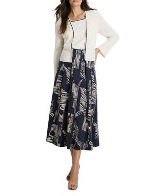 Trimmed Rib Knit Cardigan