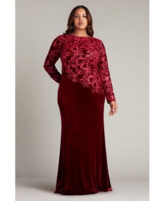 Plus Gatlin Sequin Burnout Gown