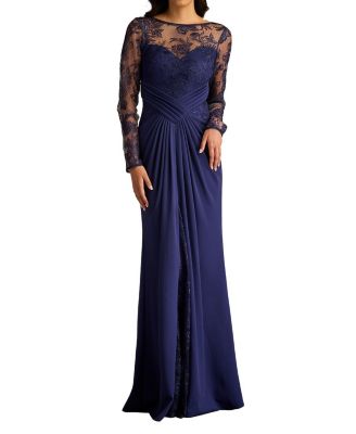 Ravina Embroidered Illusion Gown