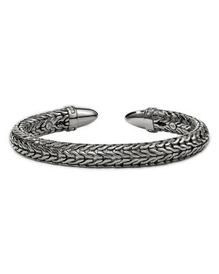 Sterling Silver Spear Diamond Pav&eacute; Flex Cuff Bracelet