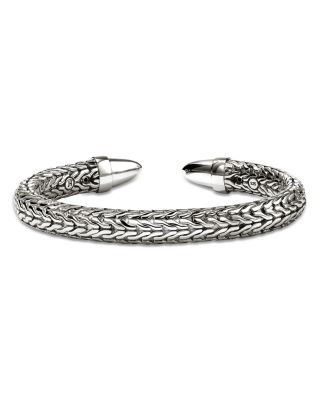 Sterling Silver Spear Diamond Pav&eacute; Flex Cuff Bracelet