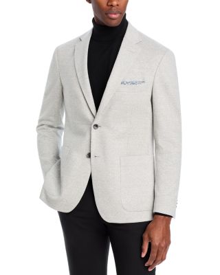 The Men's Store At Bloomingdale's Cotton & Linen Jersey Regular Fit Unstructured Sport Coat - Exclus In Light Grey