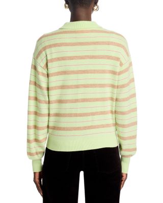 Cashmere Striped Polo Shirt