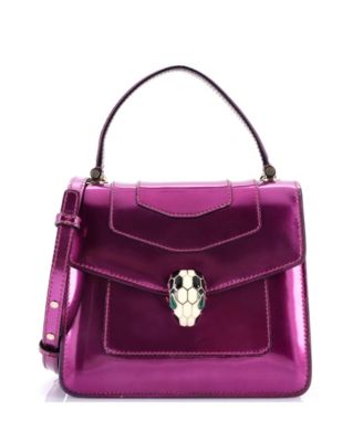 Pre-Owned Bvlgari Small Serpenti Forever Top Handle Bag Leather