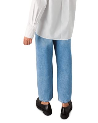 Petites Authentic High Rise Barrel Jeans in Light Wash