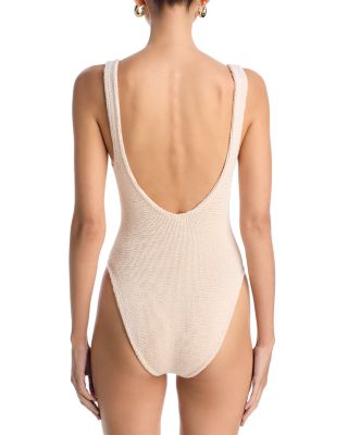 Domino Textured Swimsuit