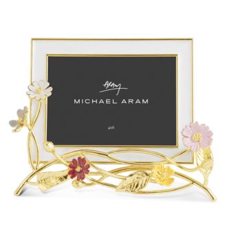 Michael Aram Wildflowers Enameled White Photo Frame