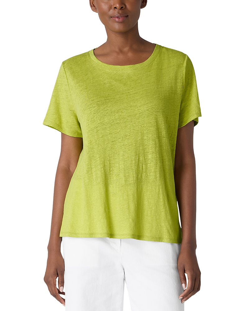Eileen Fisher Linen Jersey Crewneck Tee