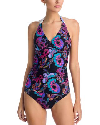 Johnny Was - Reversible Halter Ruched Tankini & Hipster Bottom