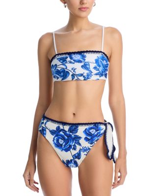 FARM Rio - Floral Cascade Bikini Top & High Waist Bikini Bottom