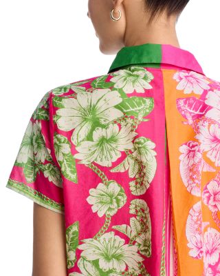 Floral Mixed Scarves Shirt