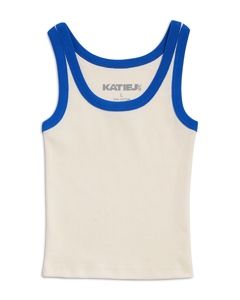 Shop Katiejnyc Girls' Spencer Retro Tank Top - Big Kid In Camp Blue