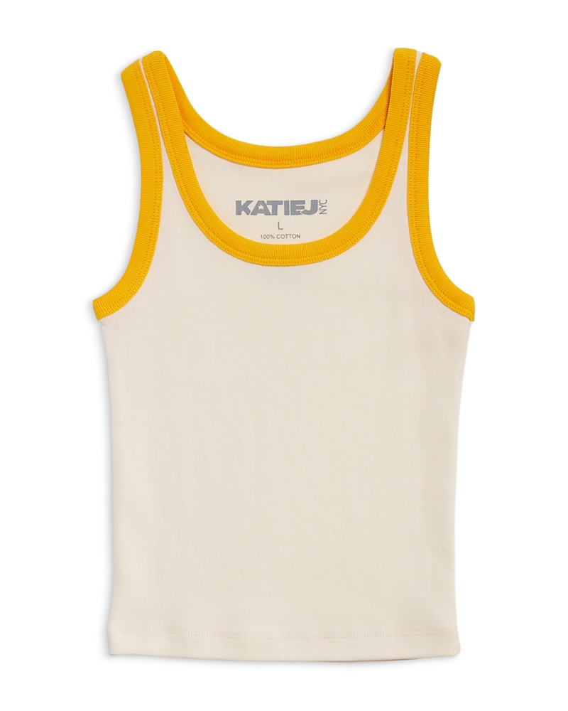 Shop Katiejnyc Girls' Spencer Retro Tank Top - Big Kid In Camp Yellw