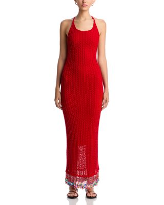 Ali Beads Red Dress Swim Cover-Up - Exclusive
