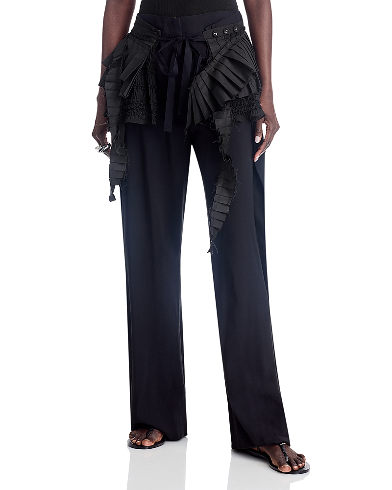 ROKH ROKH PLEATED WIDE LEG PANTS