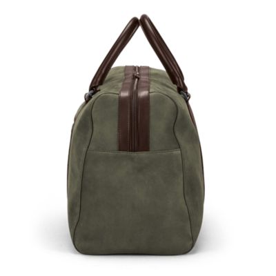 Compact Leather Weekender Bag