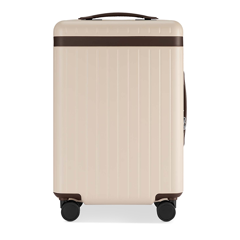Carl Friedrik The Carry On Zip Spinner Suitcase In Sand/chocolate
