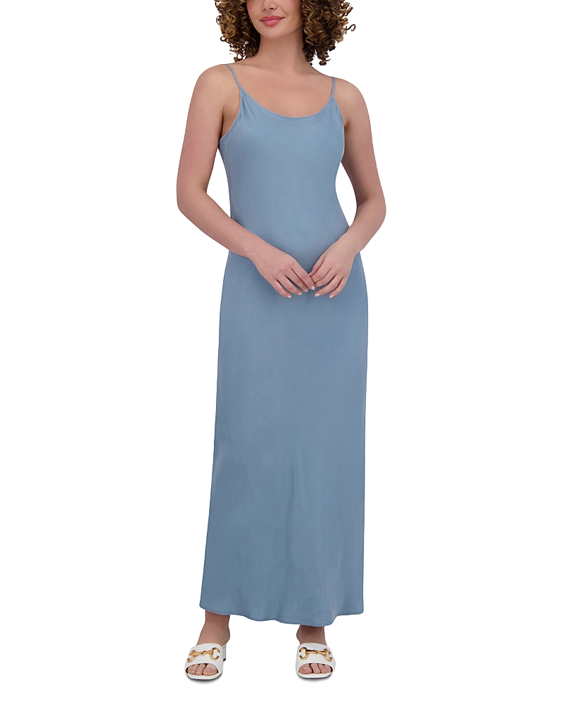 Point Brushed Straight Slip Dress