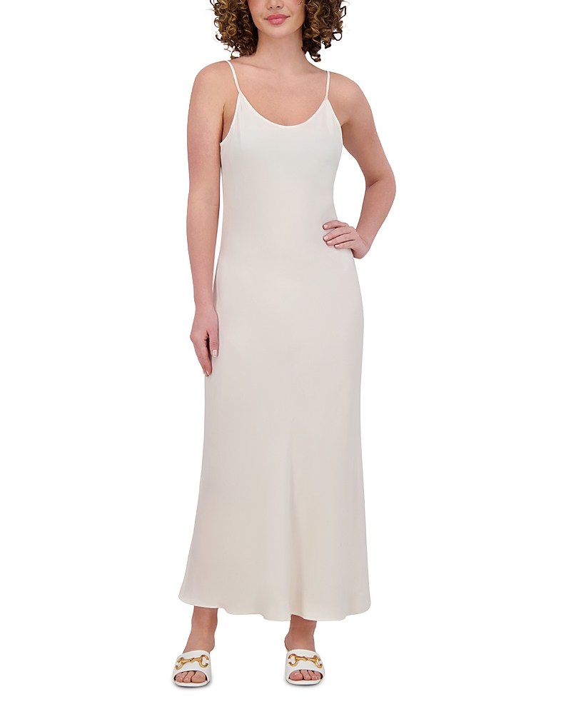 Point Brushed Straight Slip Dress