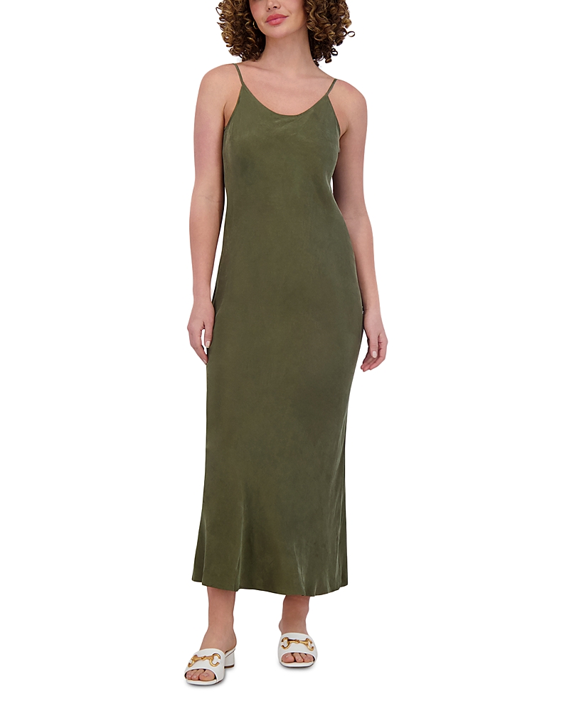 Point Brushed Straight Slip Dress