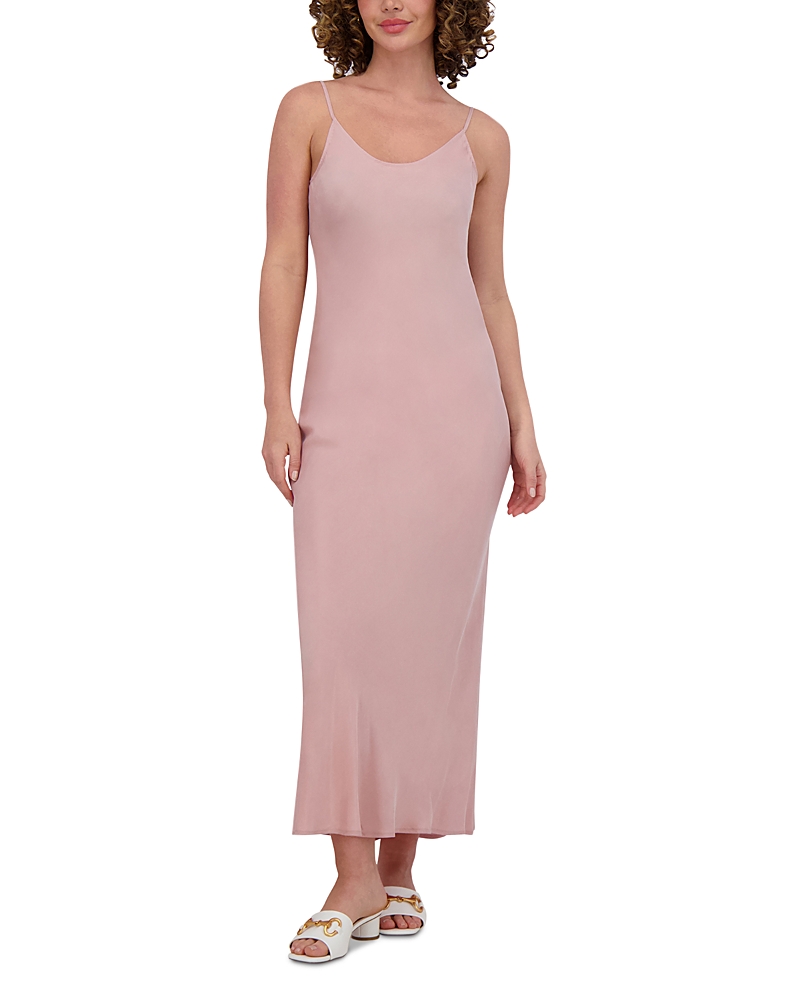 Point Brushed Straight Slip Dress