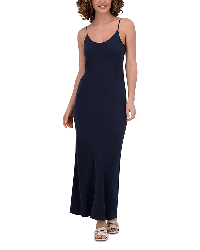 Point Brushed Straight Slip Dress