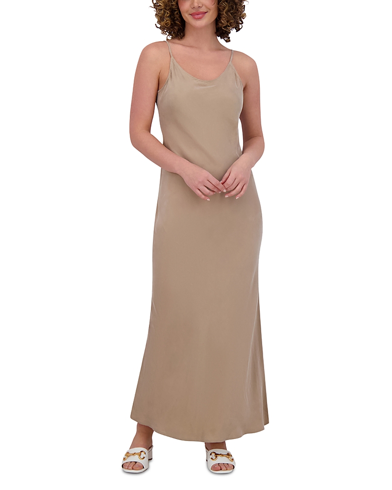 Point Brushed Straight Slip Dress