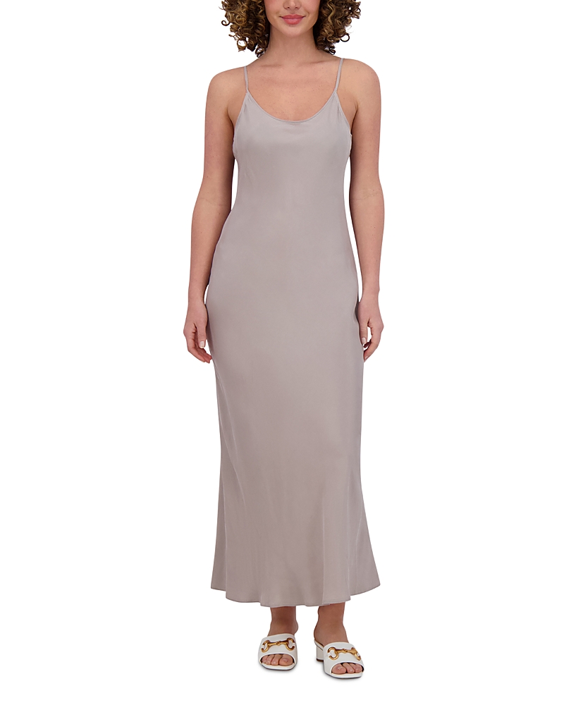 Point Brushed Straight Slip Dress