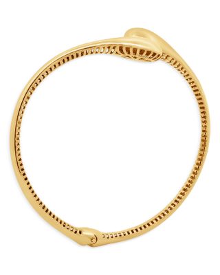 Crossover Cuff Bangle Bracelet in 14K Yellow Gold
