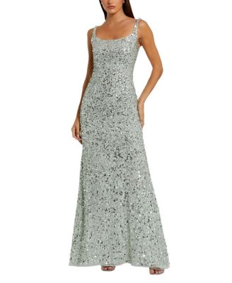 Sequined Low Back Slip Gown
