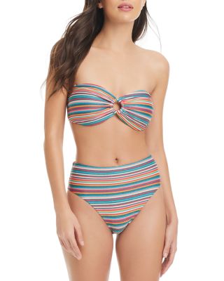 Red Carter - O Ring Bandeau Bikini Top & Bottom