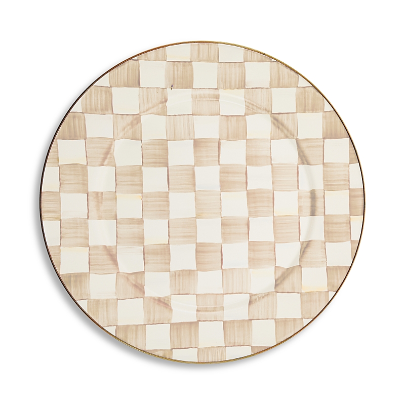 Mackenzie-childs Mocha Check Serving Platter