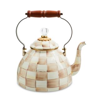 Mackenzie-Childs Mocha Check 3 Quart Tea Kettle | Bloomingdale's Kitchen Coffee & Tea
