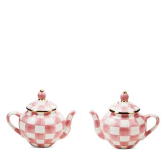 Mackenzie-Childs Rosy Check® Teapot Salt & Pepper Set | Bloomingdale's
