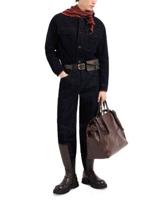 Regular Fit Flocked Denim Jacket