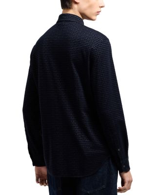 Allover Logo Regular Fit Button Down Shirt