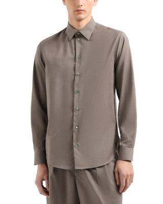 Emporio Armani - Super Fine Tropical Wool Regular Fit Button Down Shirt