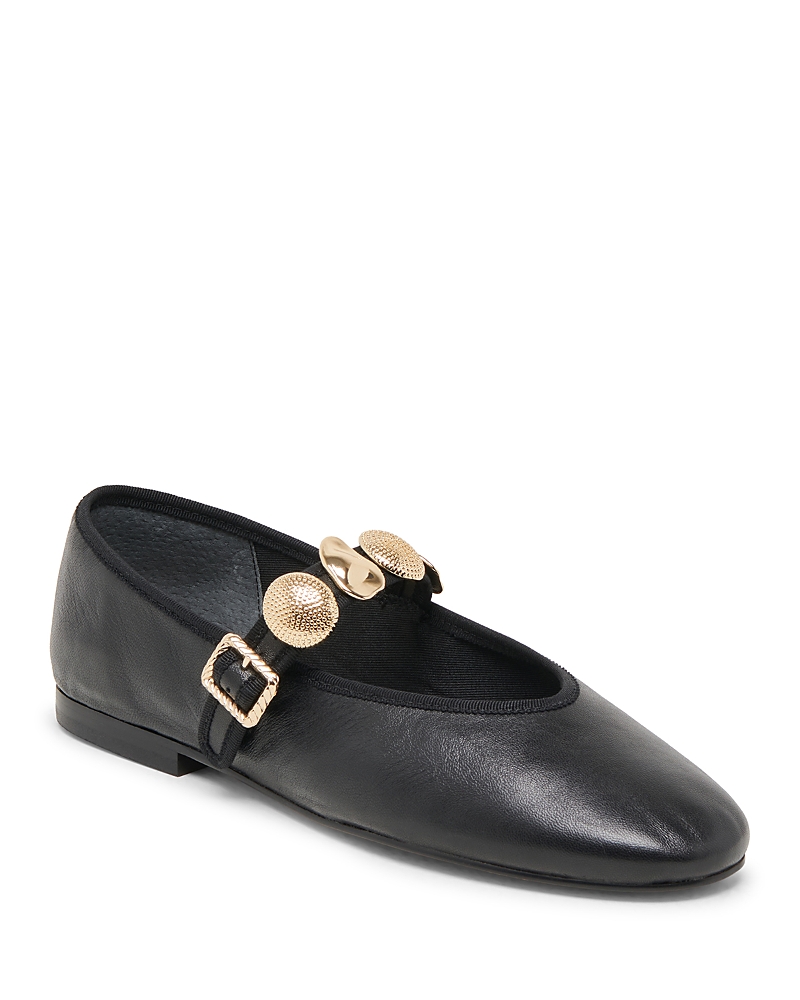 Dolce Vita Relan Mary Jane Flat In Black Leather