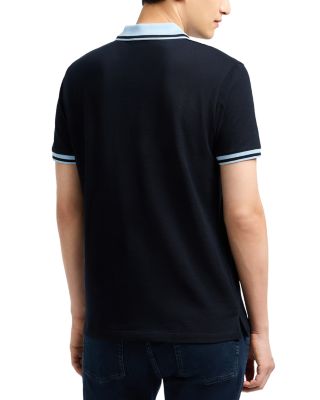 Contrasting Collar &amp; Cuffs Polo Shirt 