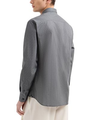 Regular Fit Geometric Pattern Sport Shirt