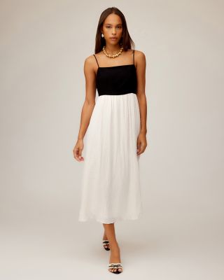 Anetta Contrast Midi Dress