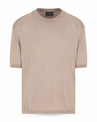 Plain Knit Short Sleeved Sweater