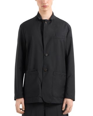 Regular Fit Poplin Lightweight Wool Blazer