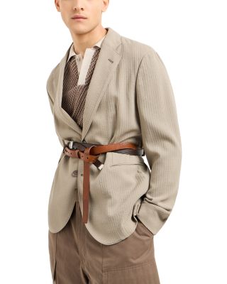 Regular Fit Textured Crepe Wool Blazer