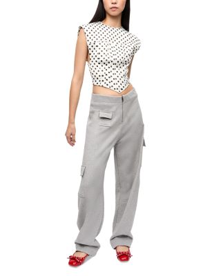 Polka Dot Satin Corset Blouse